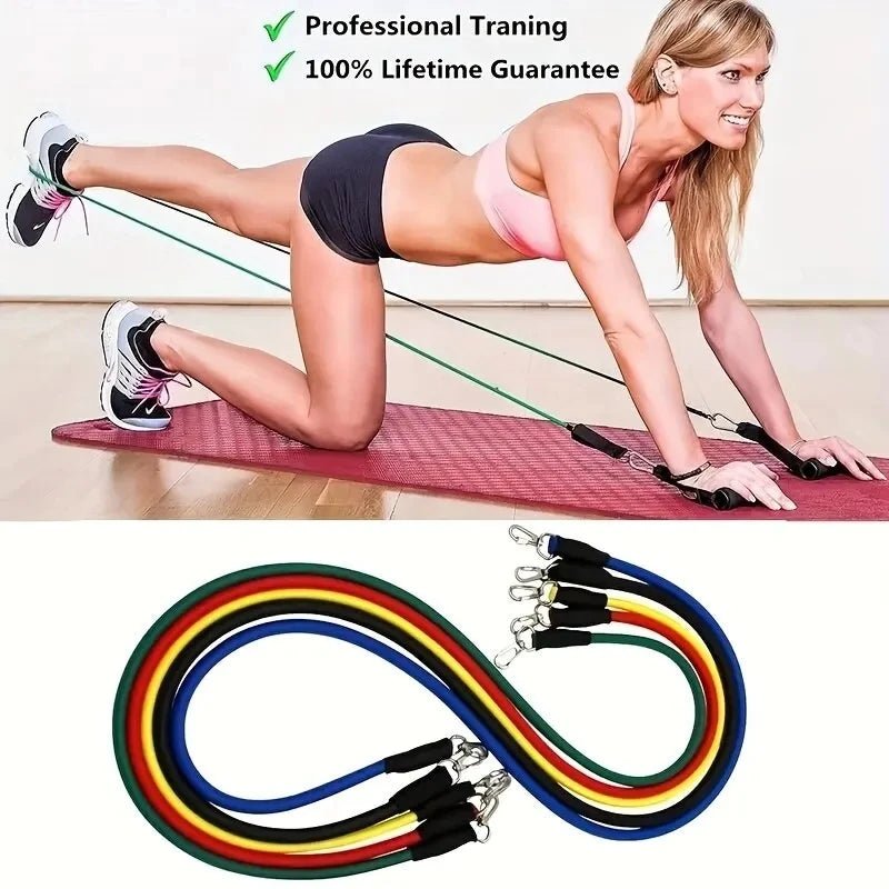 100LBS Resistance Bands Set - Heavy Duty Fitness Elastic Bands - Tower Exclusives