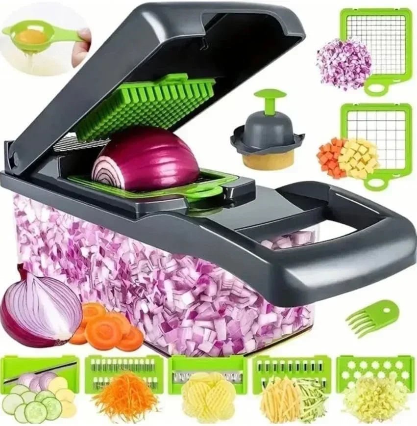 14 - in - 1 Multi - Function Vegetable Chopper - Kitchen Food Slicer & Dicer - Tower Exclusives