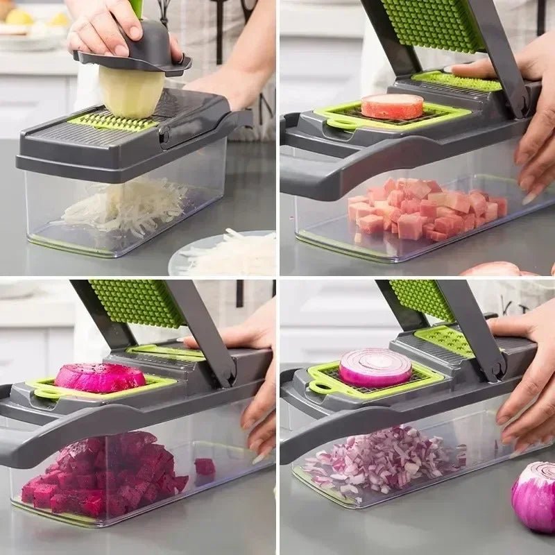 14 - in - 1 Multi - Function Vegetable Chopper - Kitchen Food Slicer & Dicer - Tower Exclusives