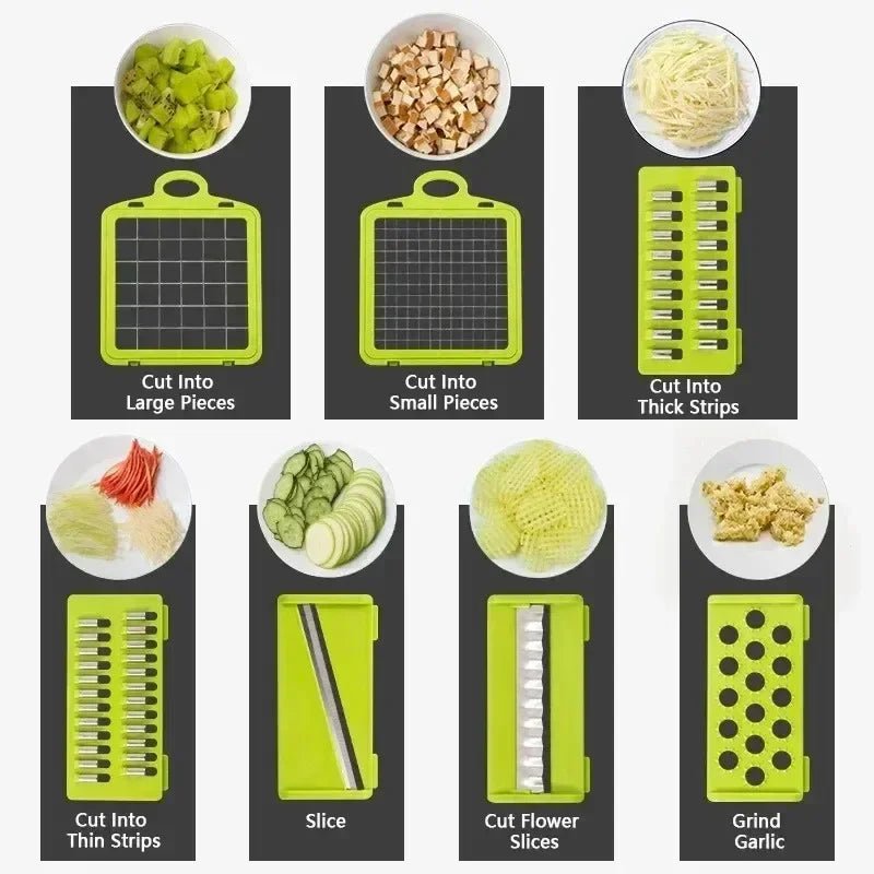 14 - in - 1 Multi - Function Vegetable Chopper - Kitchen Food Slicer & Dicer - Tower Exclusives