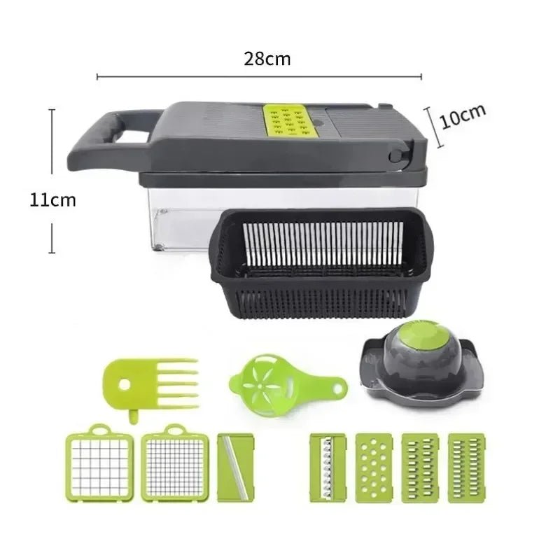 14 - in - 1 Multi - Function Vegetable Chopper - Kitchen Food Slicer & Dicer - Tower Exclusives