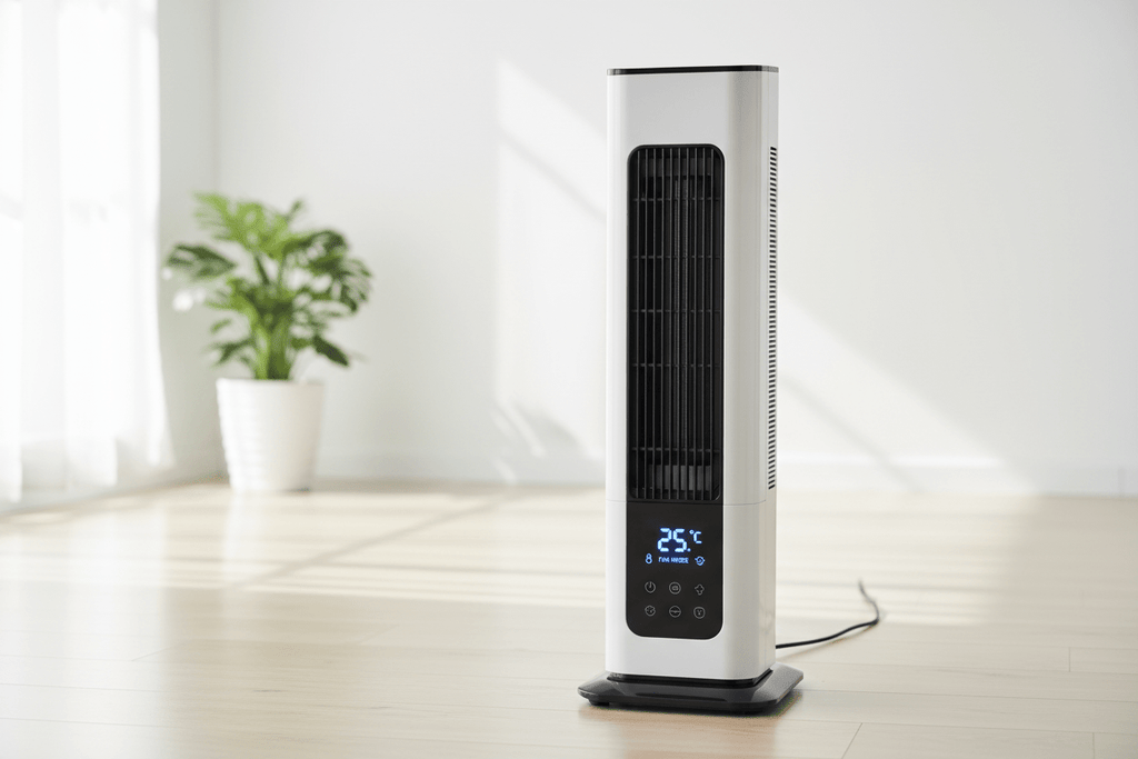 2 - in - 1 Portable Heater & Cooling Fan - All Season Comfort - Tower Exclusives