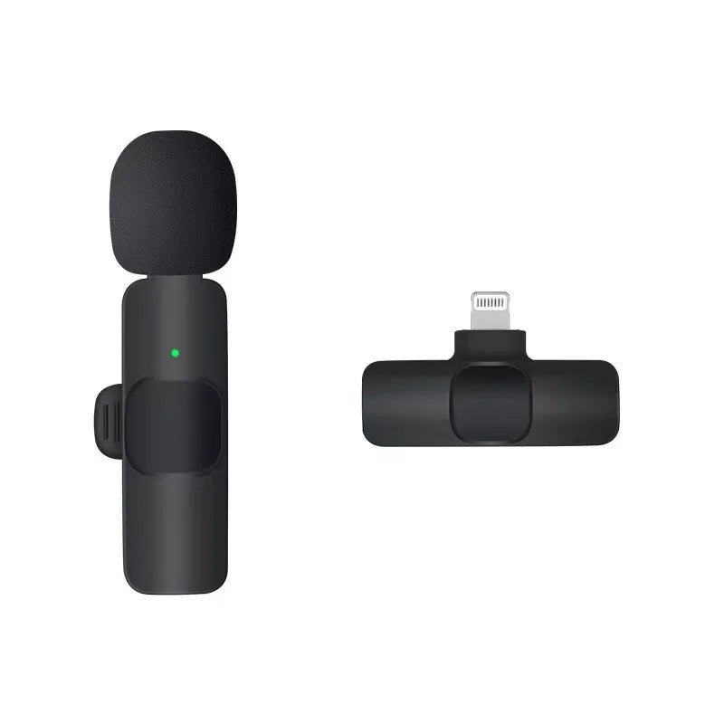 2 - in - 1 Wireless Lavalier Microphone - Type - C & iPhone Compatible Noise Canceling Mic - Tower Exclusives