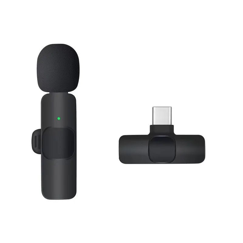 2 - in - 1 Wireless Lavalier Microphone - Type - C & iPhone Compatible Noise Canceling Mic - Tower Exclusives