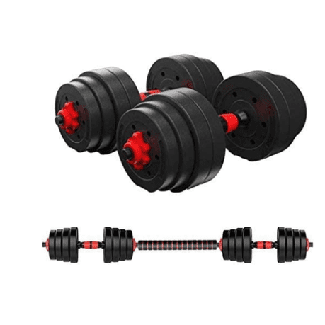20kg Indoor Gym Weightlifting Adjustable Barbell & Dumbbells - Tower Exclusives