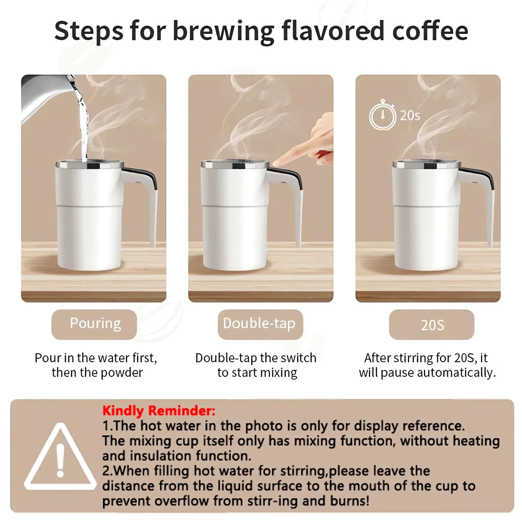 380ML Electric Self - Mixing Coffee Mug - USB Rechargeable Automatic Stirring Cup - Tower Exclusives