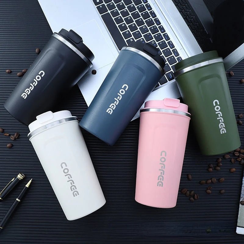 500ML Stainless Steel Thermal Mug - Insulated Travel Coffee Cup - Tower Exclusives