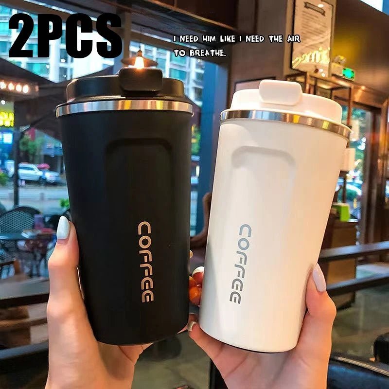 500ML Stainless Steel Thermal Mug - Insulated Travel Coffee Cup - Tower Exclusives