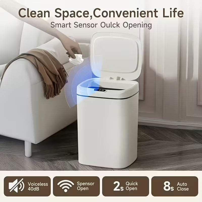Smart Trash Can with Silent Close - Tower Exclusives
