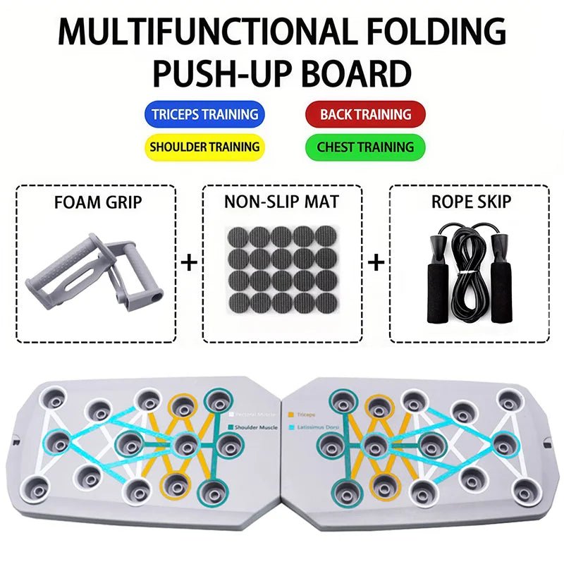 Color - Coded Push - Up Board Set - Multifunctional Foldable Fitness System - Tower Exclusives