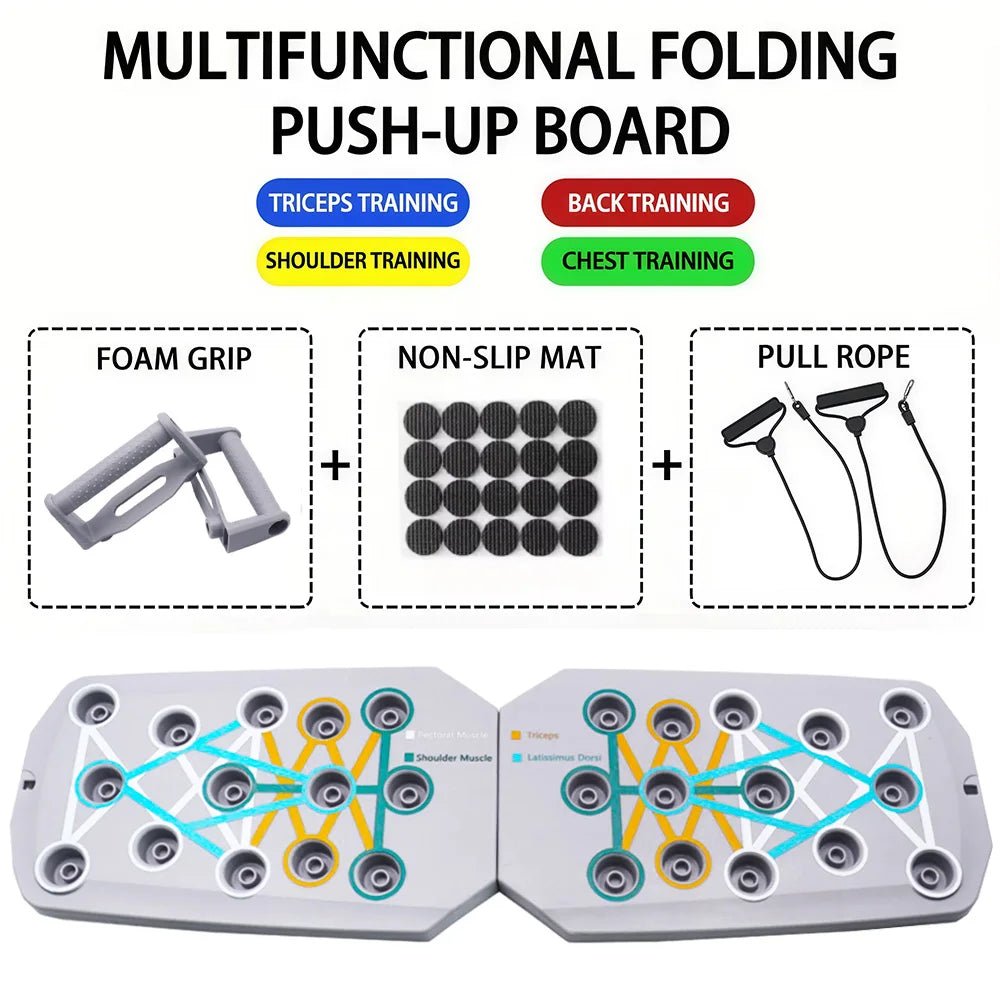 Color - Coded Push - Up Board Set - Multifunctional Foldable Fitness System - Tower Exclusives