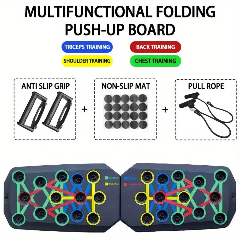 Color - Coded Push - Up Board Set - Multifunctional Foldable Fitness System - Tower Exclusives