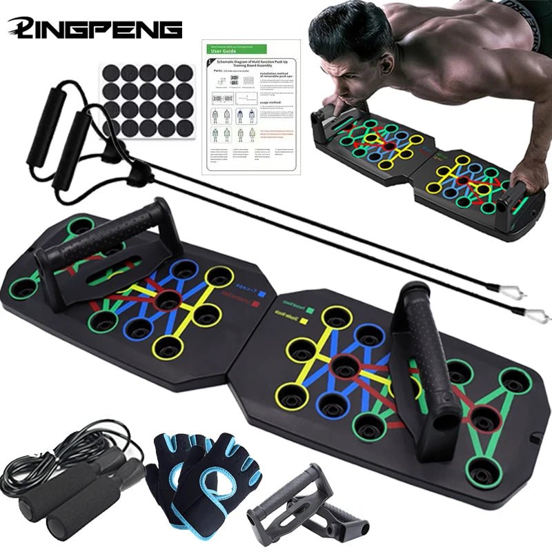 Color - Coded Push - Up Board Set - Multifunctional Foldable Fitness System - Tower Exclusives