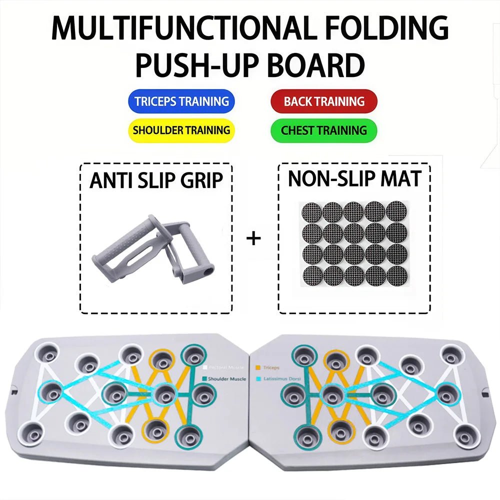 Color - Coded Push - Up Board Set - Multifunctional Foldable Fitness System - Tower Exclusives