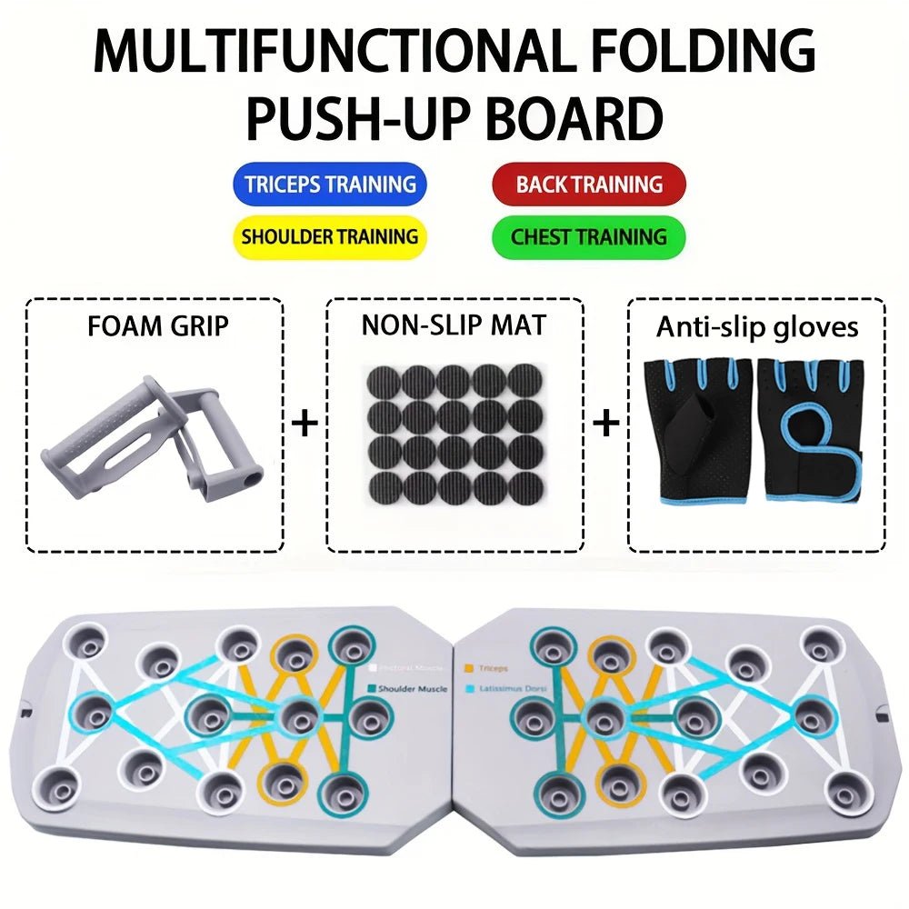 Color - Coded Push - Up Board Set - Multifunctional Foldable Fitness System - Tower Exclusives