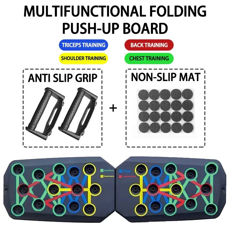 Color - Coded Push - Up Board Set - Multifunctional Foldable Fitness System - Tower Exclusives