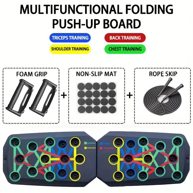 Color - Coded Push - Up Board Set - Multifunctional Foldable Fitness System - Tower Exclusives