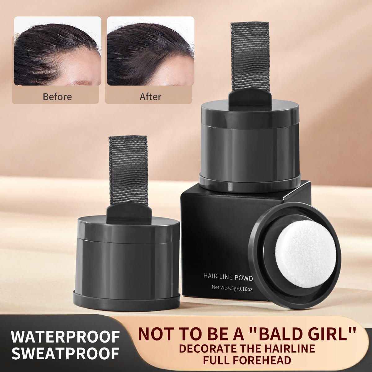 Hairline powder contouring shadow filling forehead hair replacement artifact waterproof and sweat - proof - Tower Exclusives