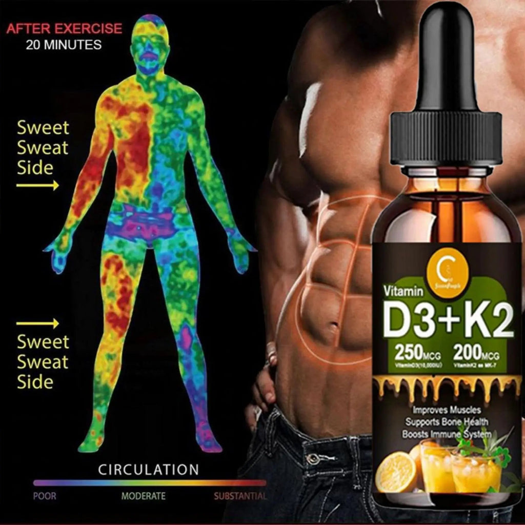 Liquid Vitamin D3K2 Drops - Bone Health & Immune Support Supplement - Tower Exclusives