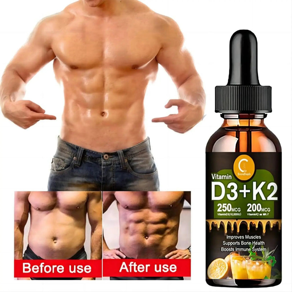 Liquid Vitamin D3K2 Drops - Bone Health & Immune Support Supplement - Tower Exclusives