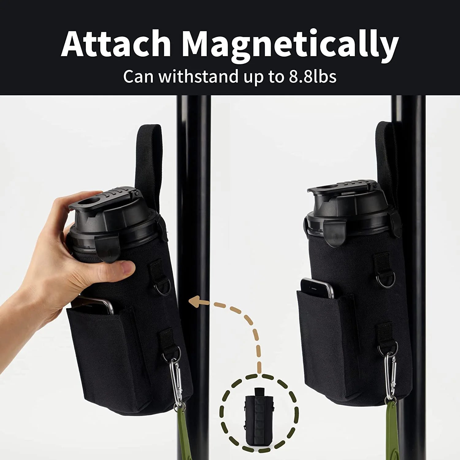 Magnetic Gym Bottle Holder: Easily Attach to Metal Surfaces - Tower Exclusives