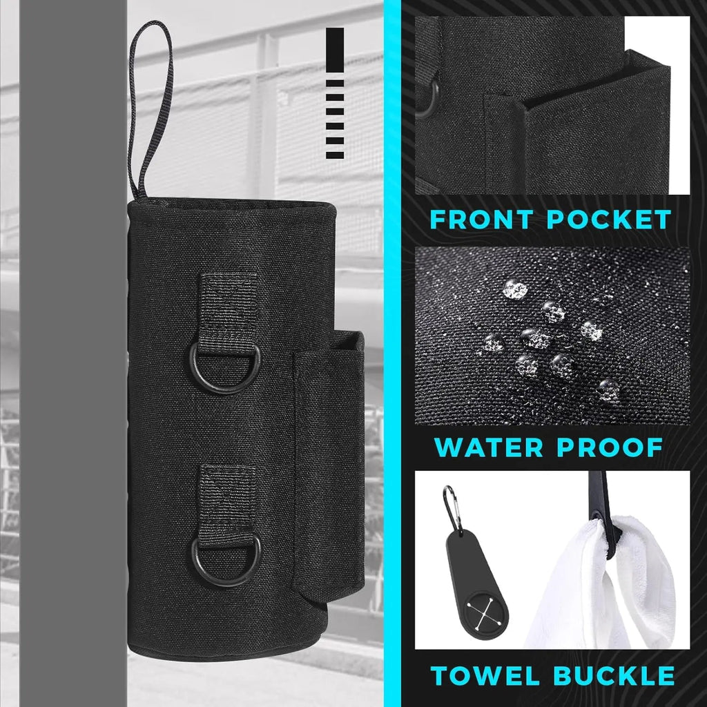 Magnetic Water Bottle Holder - Gym & Outdoor Pouch with Phone Pocket - Tower Exclusives