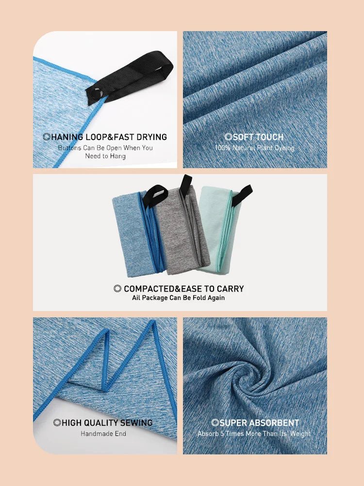 Silver ION Microfiber Gym Towel: Fast Drying & OdorFree - Tower Exclusives