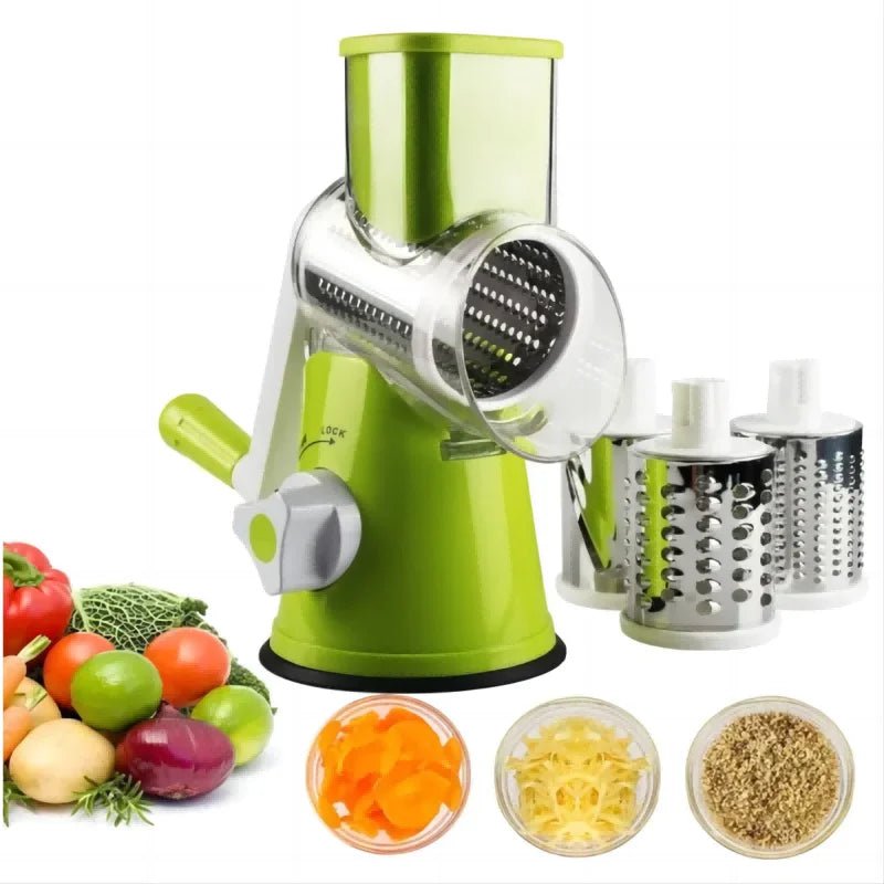 Multifunctional Fruit Slicer, Manual Rotary Cheese Grater, Food Grater, Vegetable Cutter, Vegetable Grater, Shredders - Tower Exclusives