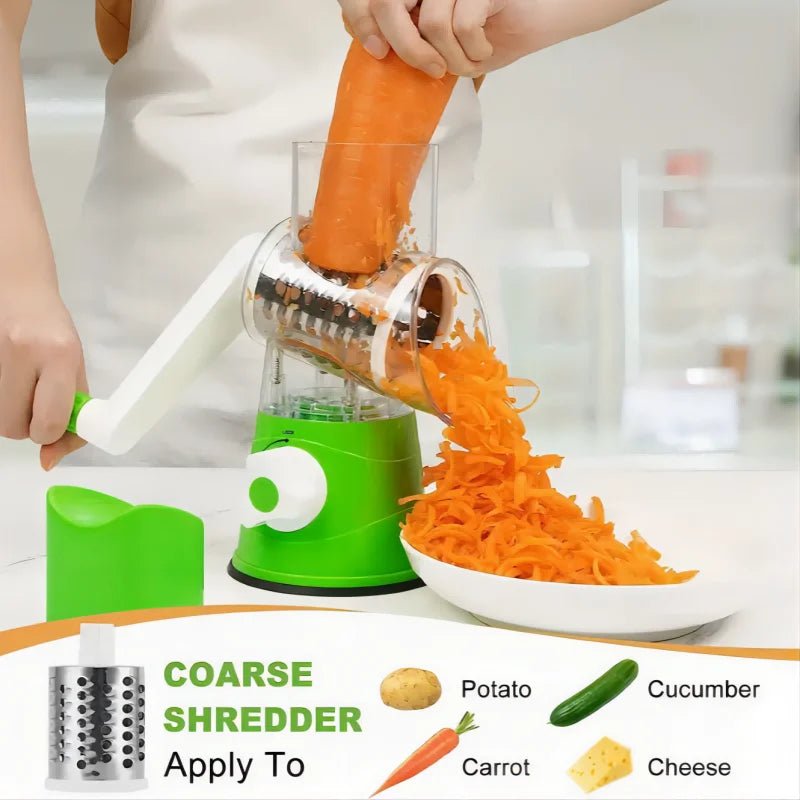 Multifunctional Fruit Slicer, Manual Rotary Cheese Grater, Food Grater, Vegetable Cutter, Vegetable Grater, Shredders - Tower Exclusives