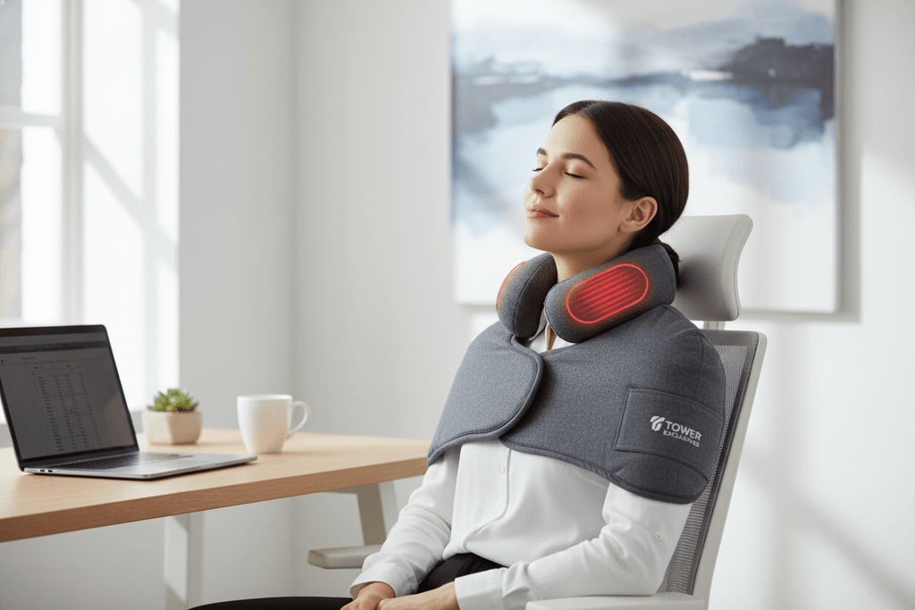 Neck Shoulder Back Massager with Graphene Heating - Tower Exclusives