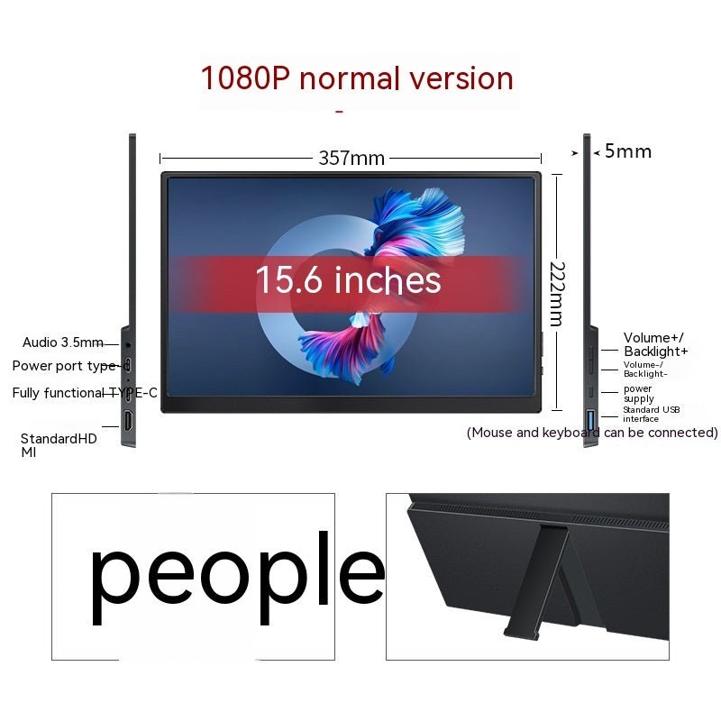 Portable Touch Monitor 13.3 - 15.6 Inch - External Display for Laptop & Phone - Tower Exclusives
