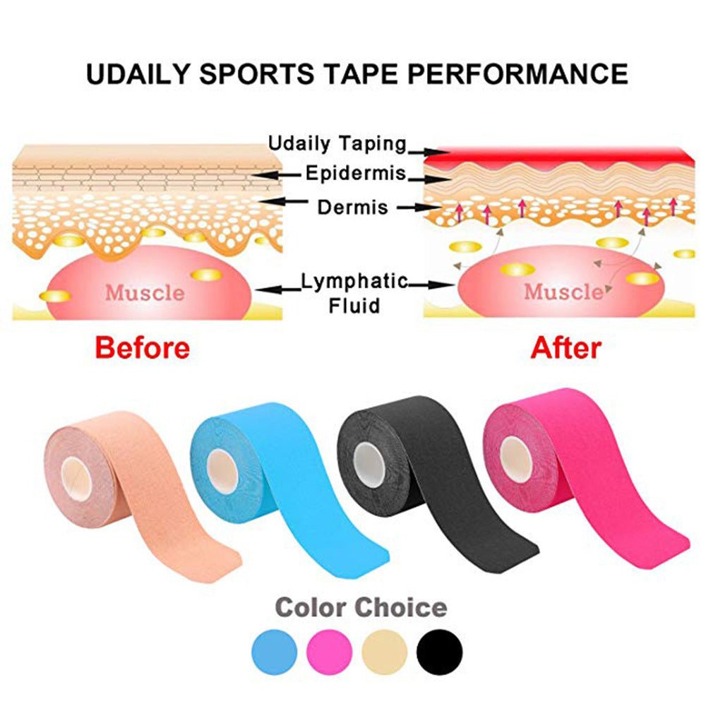 Sports muscle protector with all cotton waterproof 5cm muscle patch/intramuscular effect kinesiology tape - Tower Exclusives
