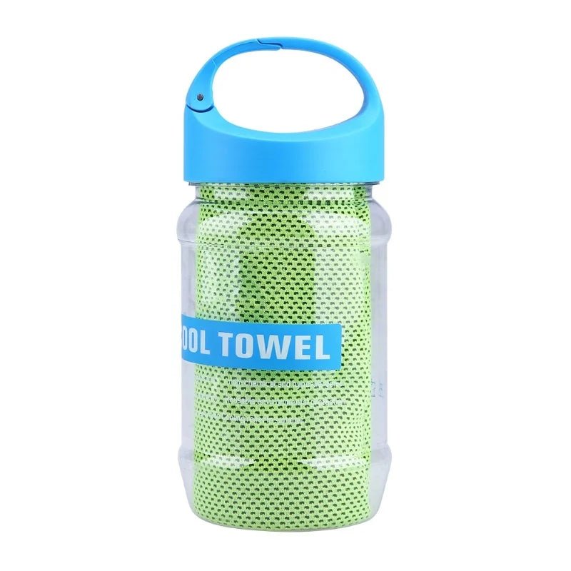 Super Breathable Cooling Effect Towel With Storage Bottle For Sports Gym Workout - Tower Exclusives