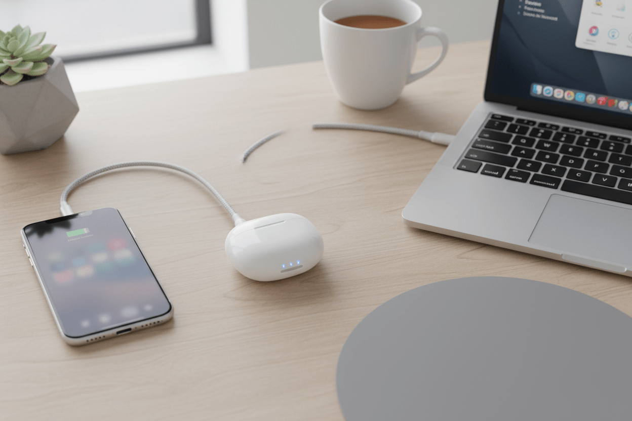 Wireless Bluetooth Earbuds - Noise Cancelling with Charging Case - Tower Exclusives