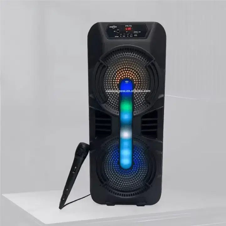 Wireless Portable Outdoor Speaker 8 Inch with Wired Microphone - Tower Exclusives